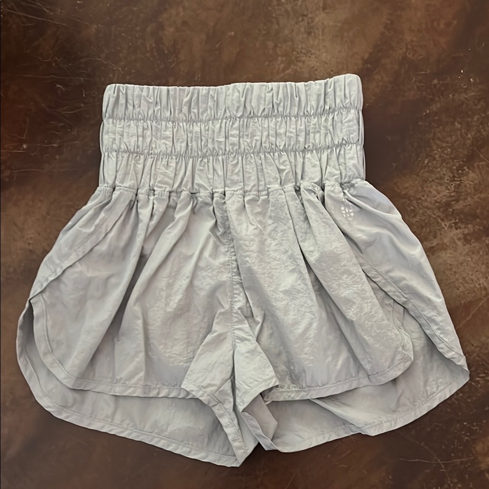 Free People Movement Women's Gray Silver Elastic Waist Shorts size XS